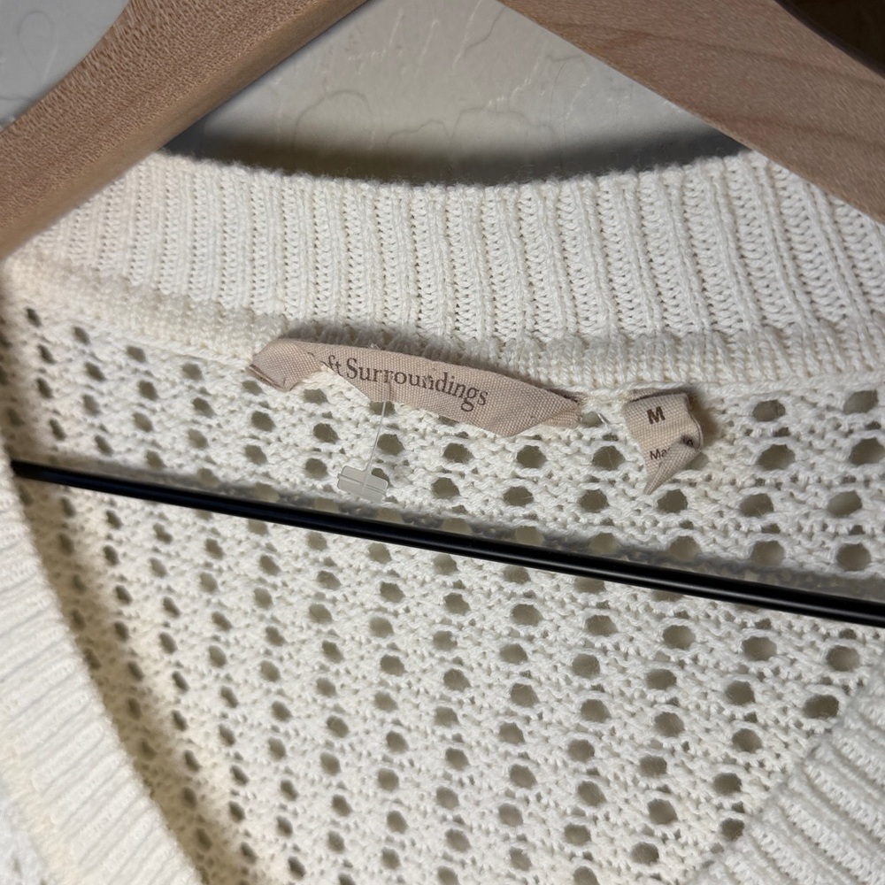 Soft Surroundings Cable Knit Button Down Cardigan… - image 5